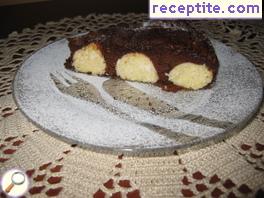Chocolate cheesecake, coconut balls