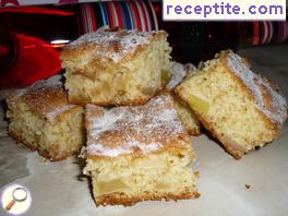 Cake with apples and prunes