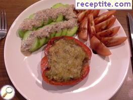 Stuffed peppers with mushrooms and buckwheat