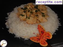 Chicken curry with basmati rice