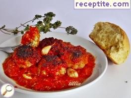Meatballs with tomato sauce in the oven
