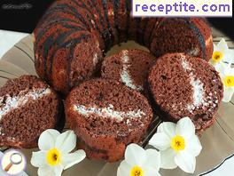 Chocolate cake with coconut