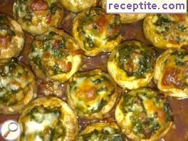 Stuffed mushrooms with spinach