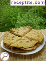 Healthy oat pancakes with homemade ice cream