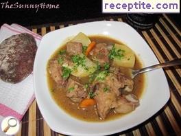 Lamb stew with Guinness beer