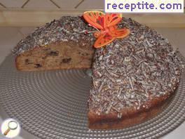 Cake with chocolate wafers