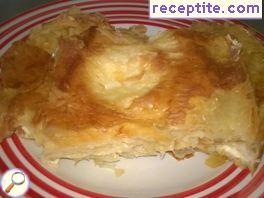 Burek with milk and cheese