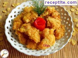 Crispy fillets with cornflakes