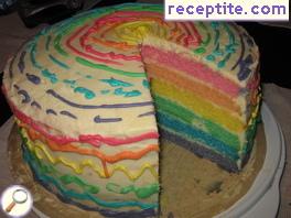 Layered cake Rainbow