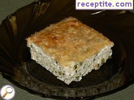 Baked dishes from cottage cheese with fresh herbs