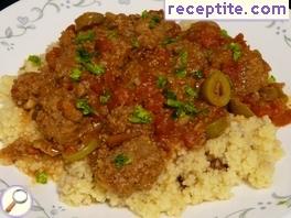 North African meatballs with couscous