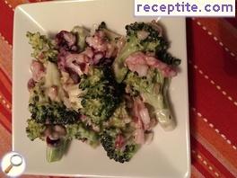Salad of fresh broccoli