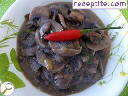 Spicy mushrooms in coconut milk