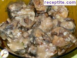 Babinata mackerel in garlic sauce