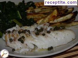 Plaice pan with capers