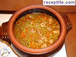 Pork Shank with peas in Crock pot