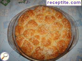 Bread of balls with onion and garlic