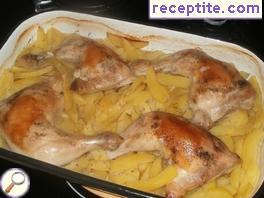 Chicken with potatoes in the oven - II type