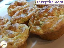 Muffins with zucchini and cheese