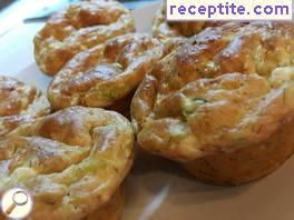 Muffins with zucchini and cheese Muffins with zucchini and cheese