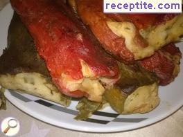 Roasted peppers stuffed with mashed potatoes