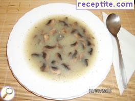 Potato soup with mushrooms