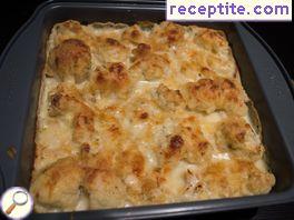 Cauliflower baked with cheese