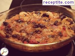 Chicken liver with vegetables in the oven Chicken liver with vegetables in the oven