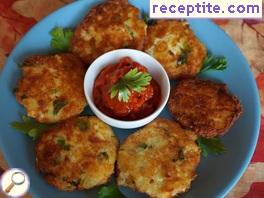 Potato patties with cheese