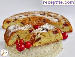 Cherry sponge cake