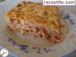 Pasta with minced meat in the oven Pasta with minced meat in the oven
