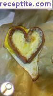 Hearts skinless sausages with eggs Hearts skinless sausages with eggs