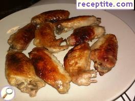Chicken wings with honey and beer