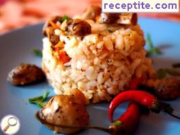 Rice with vegetables in the oven