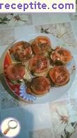 Bruschettas with tomatoes and mozzarella