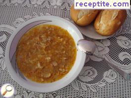 Cabbage soup with pork
