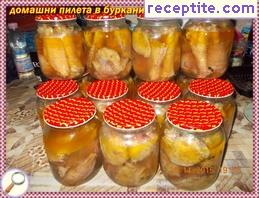 Rabbit meat in jars