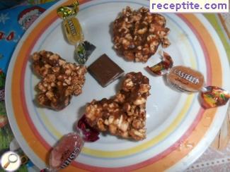 Dessert with popcorn Dessert with popcorn