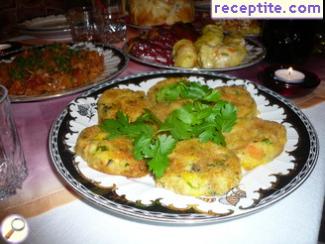 Colorful potato patties Colorful potato patties