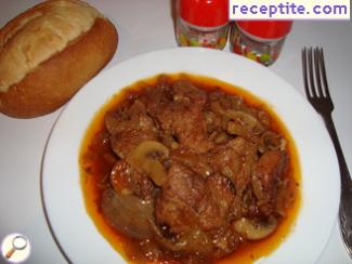 Pork with mushrooms and onions Pork with mushrooms and onions