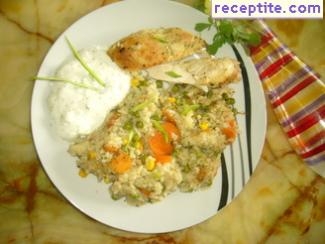 Chicken with rice and vegetables