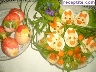 Stuffed eggs with cottage cheese