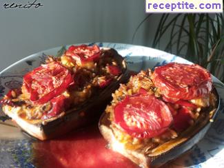Eggplant stuffed with rice Eggplant stuffed with rice