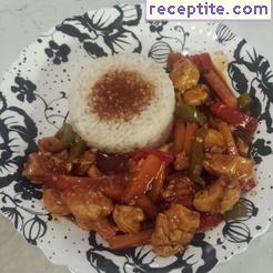 Chicken in sweet and sour sauce