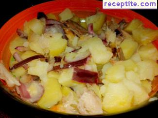 Salad with smoked fish Salad with smoked fish