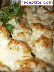 Prepared dumplings baked in the oven