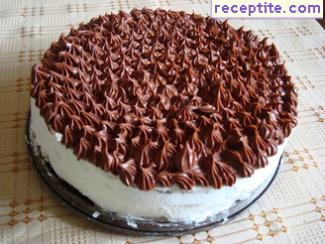 Chocolate-cream layered cake