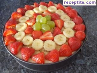 Cookie-fruit layered cake Cookie-fruit layered cake