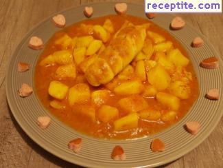 Potato stew with peppers