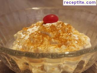 Cream with yogurt and cocoa Cream with yogurt and cocoa